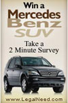 Legal Need Win a Mercedes SUV Banner