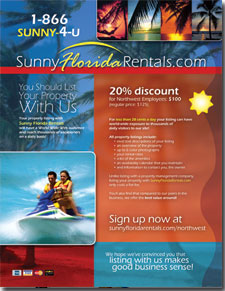 Sunny Florida Vacation Rentals Flyer