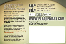 PLAQUEMART  Postcard Back